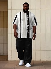 Men's Outfit 2 Piece Set Shirt  Pants Suit PLUS SIZE BIG 4XL