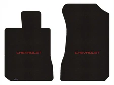Lloyd Berber Front Carpet Mats for '78-80 Chevy Monza w/Chevy Red on Black Logo