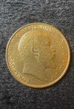 1902 Edward VII Gold Half Sovereign Coin Great Britain St George & Dragon