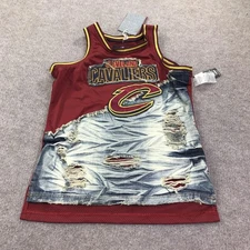 Cleveland Cavaliers Jersey Dress Womens Medium NBA Basketball Distressed Tank