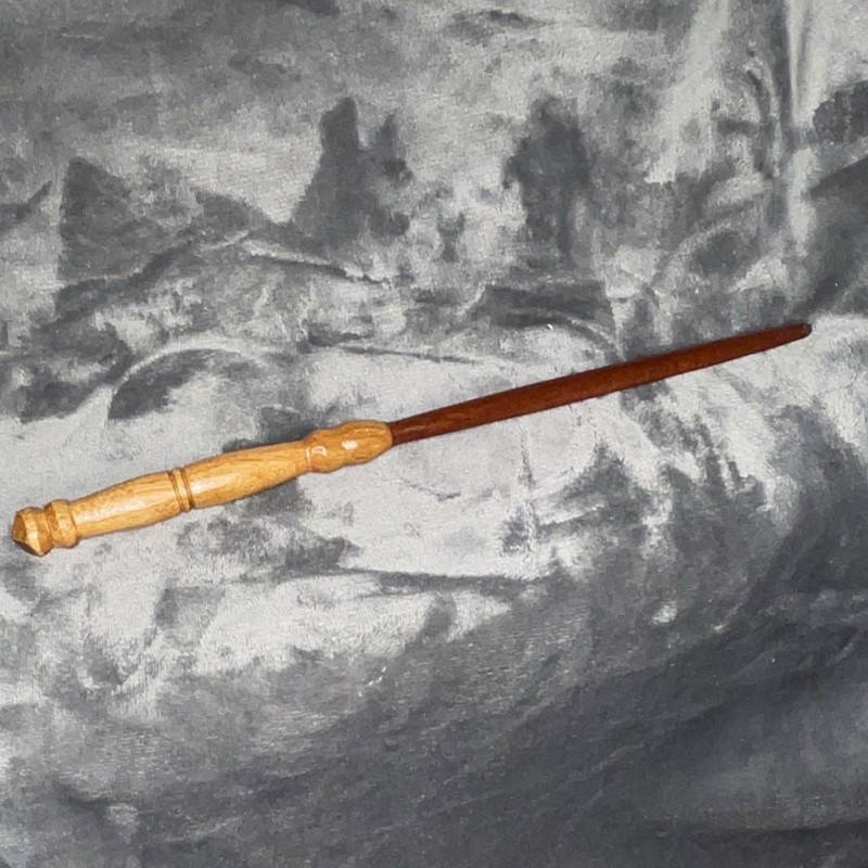 Custom  Handmade Wooden Magic Wand Collectible Two-Tone Magic 