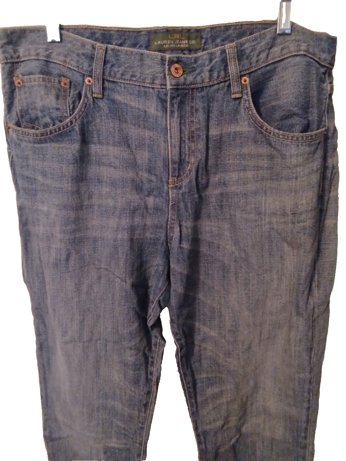 Ralph Lauren Jeans Co Womens Sz 10 Blue High Rise Med Wash 36W 27 Inseam Denim