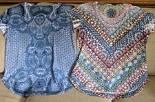 2 Womens Bohemian Boho Tops By Style & Co. And Live & Let Live Size XL