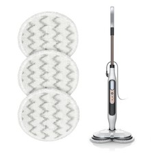 Autotide 3 Pack Steam Mop Pads Replacement, Wave Texture One Size, White