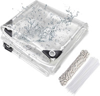 Transparente Plane Mit öSen 420G/M² 0.8X1.2M, Abdeckplane Zeltplane Wasserdicht