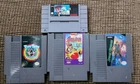 Lot Of 4 Nintendo Games NES Snakes Revenge Tiny Toons Talespin SNES Mario Paint