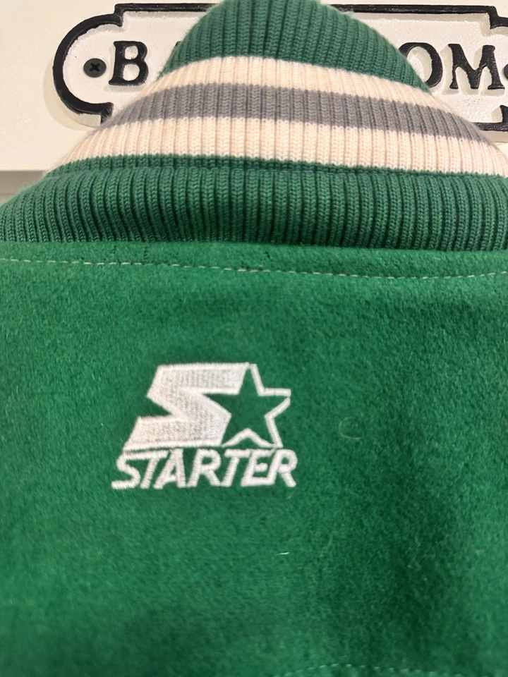 Chaqueta de bombardero de satén verde XL vintage de los Boston Celtics de la NBA para hombre Foto 4 de 4