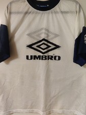 UMBRO 90s BIG LOGO PRO TRAINING JERSEY SIZE XL MEN WHITE VINTAGE NEW NO TAGS