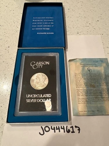 1881-CC GSA Morgan Silver Dollar Uncirculated BU+ Carson City Box & COA