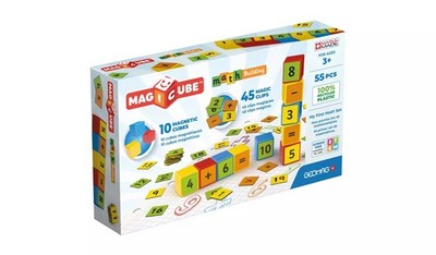 Geomag Magicube Mathe Bauset 55-teilig - Magnetwürfel & Clips ab 3+ Jahren