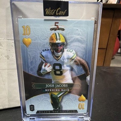 Wild Card Stacked Deck Black Tie Josh Jacobs #10 Serial Numbered /2 NFL Card