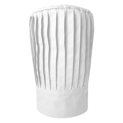 Pleated Tall Chef Hat in White, Adjustable Chef Hat for Cooking, Grilling & BBQ.