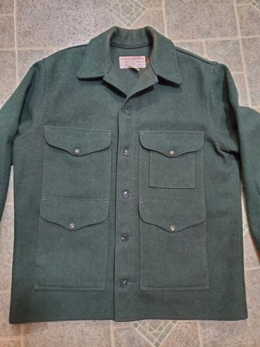 Vintage Filson Mackinaw Wool Cruiser Jacket Green Style 110 Size 44 USA Made - Bild 3 von 7