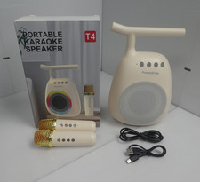 Portable Karaoke Speaker with Microphones T4 Khaki