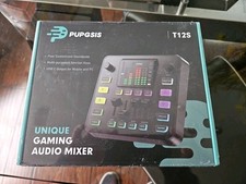 PUPGSIS T12S Gaming Audio Mixer USB-C Sound Card w/ Sound Pads New Sealed