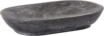 Creative Home Natural Charcoal Marble Curvy Collection Bar Soap Dish Tray