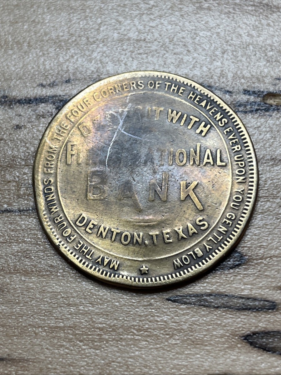 ♦︎ GOOD LUCK!! First National Bank Denton Texas Good Luck Token *z73 | eBay