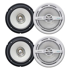 Sony - Two Pairs of XS-MP1611 6.5 in 16 cm Dual-Cone Marine Speakers