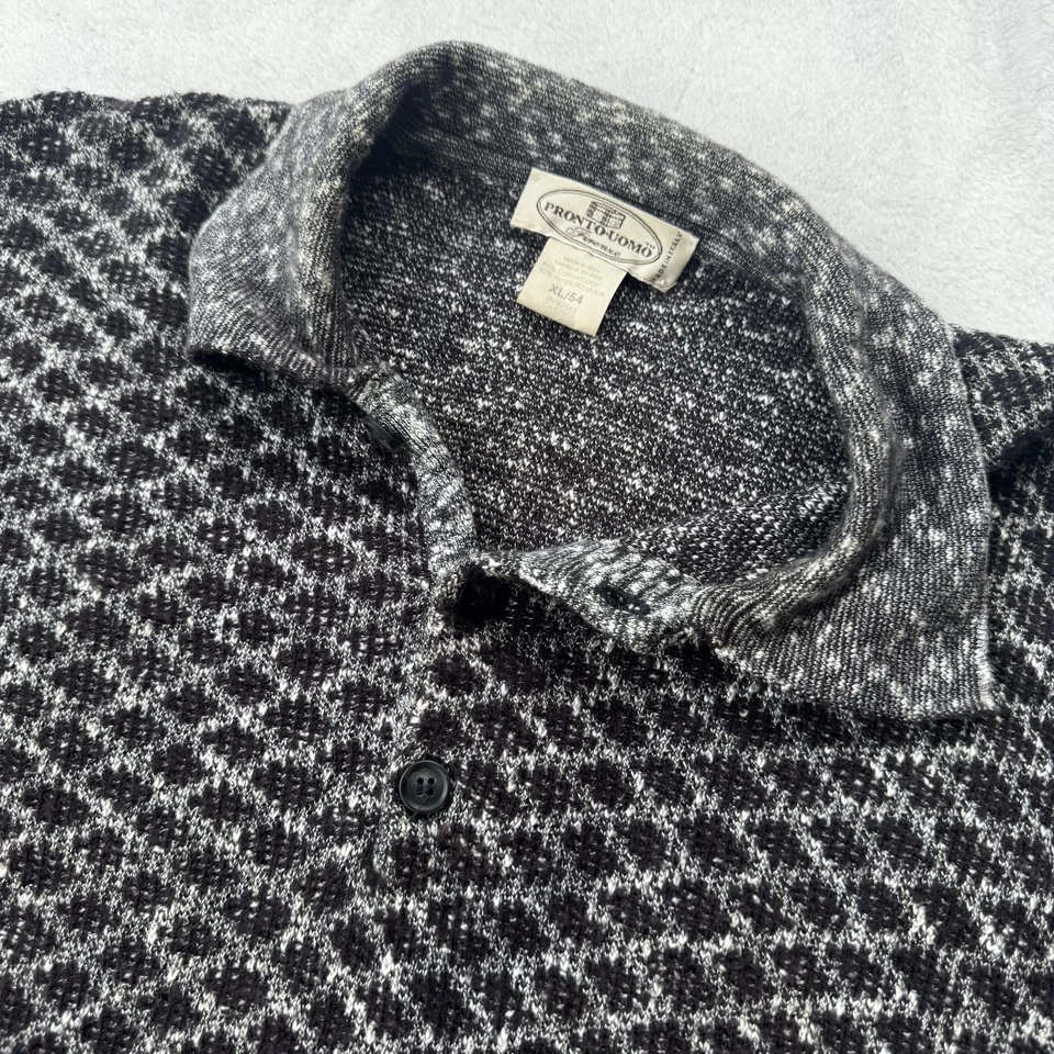 Vintage Pronto Uomo Sweater Mens XL Geometric Knit Pullover Made Italy - Image 2 of 4
