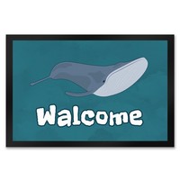 Blauwal FußMatte XXL In 50X75 Cm Mit Ozeanmotiv Und Spruch Walcome