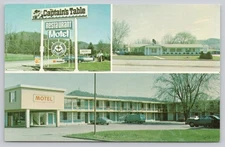 Vintage Captain's Table Motel & Restaurant Clearfield PA Photochrome Postcard