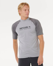 Rip Curl SS Shock UPF Tshirt Mens Grey Marle