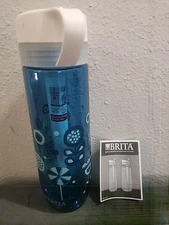 Brita Hard Sided Water Bottle with Filter System Blue 23.7 oz READ DESCRIP!