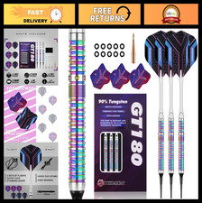 Professional Soft Tip Darts Set - 90 Tungsten, 18g, Extra Flights Included