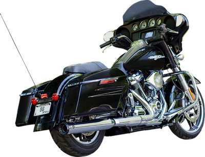 S&S CYCLE - 2-into-1 Swindler Exhaust Kit 4'' Chrome for M8 | 550-1140