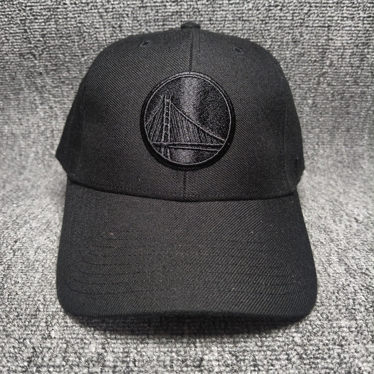 '47 Brand Golden State Warriors NBA Black Tonal Logo Cap Hat