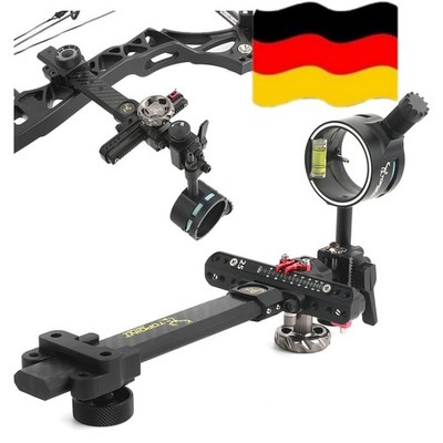DE Compound Bogenvisier 1 Pin 0.019'' Micro Fiber Kohlenstoff Bogenschießen Jagd