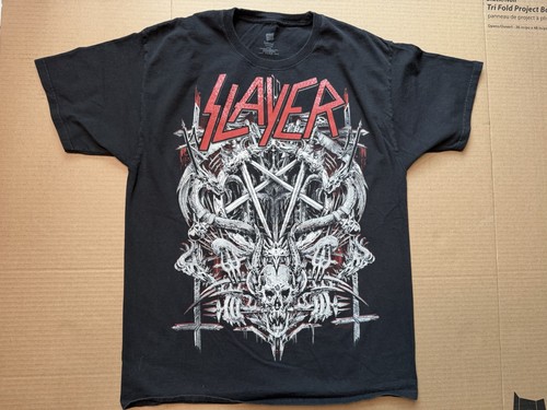 Hanes ComfortSoft Slayer Graphic Black Men's Cotton Crew Neck T-Shirt L