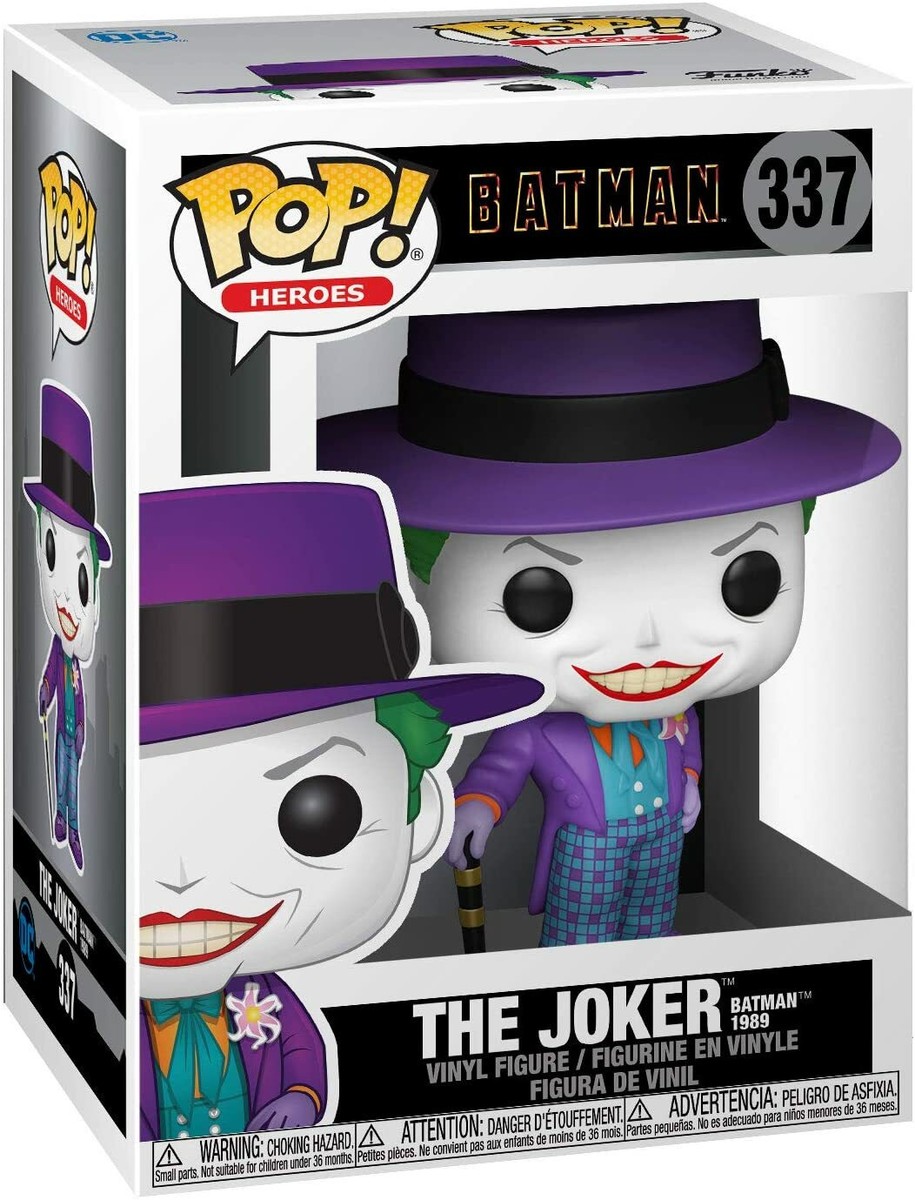 Batman 1989 Joker With Hat POP Heroes #337 Vinyl Figure FUNKO
