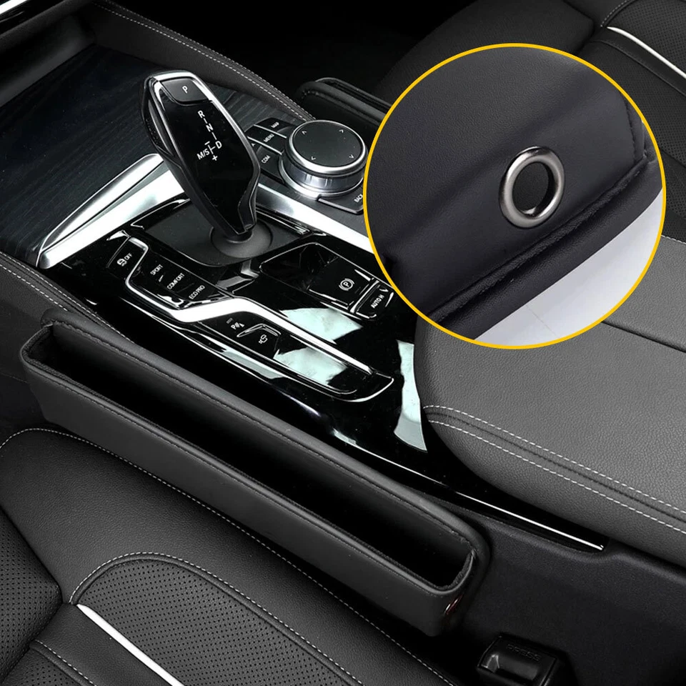 Car Seat Both Side Pocket Organizer Crevice Gap Filler Storage Box Accessories - Image 3 of 4