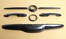 FOR 2015 ON FIAT NO '500' CARBON EFFECT COMBO WHISKER COVER TRIM SET SPORT
