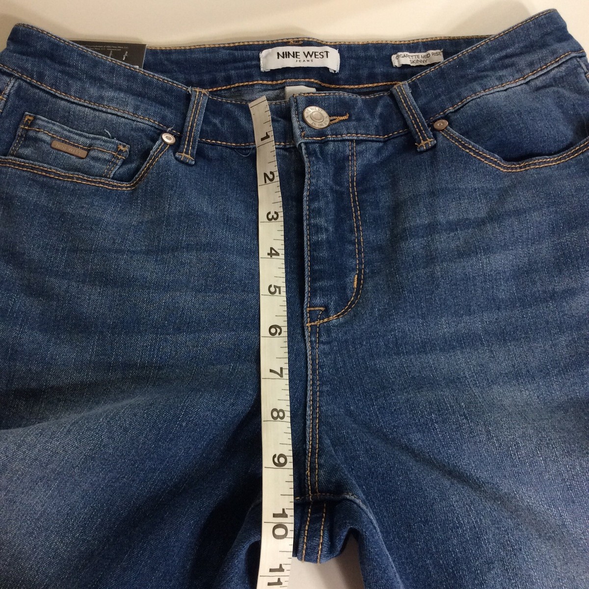 Nine West Cigarette Womens Mid Rise Skinny Jeans Size 6 NWT