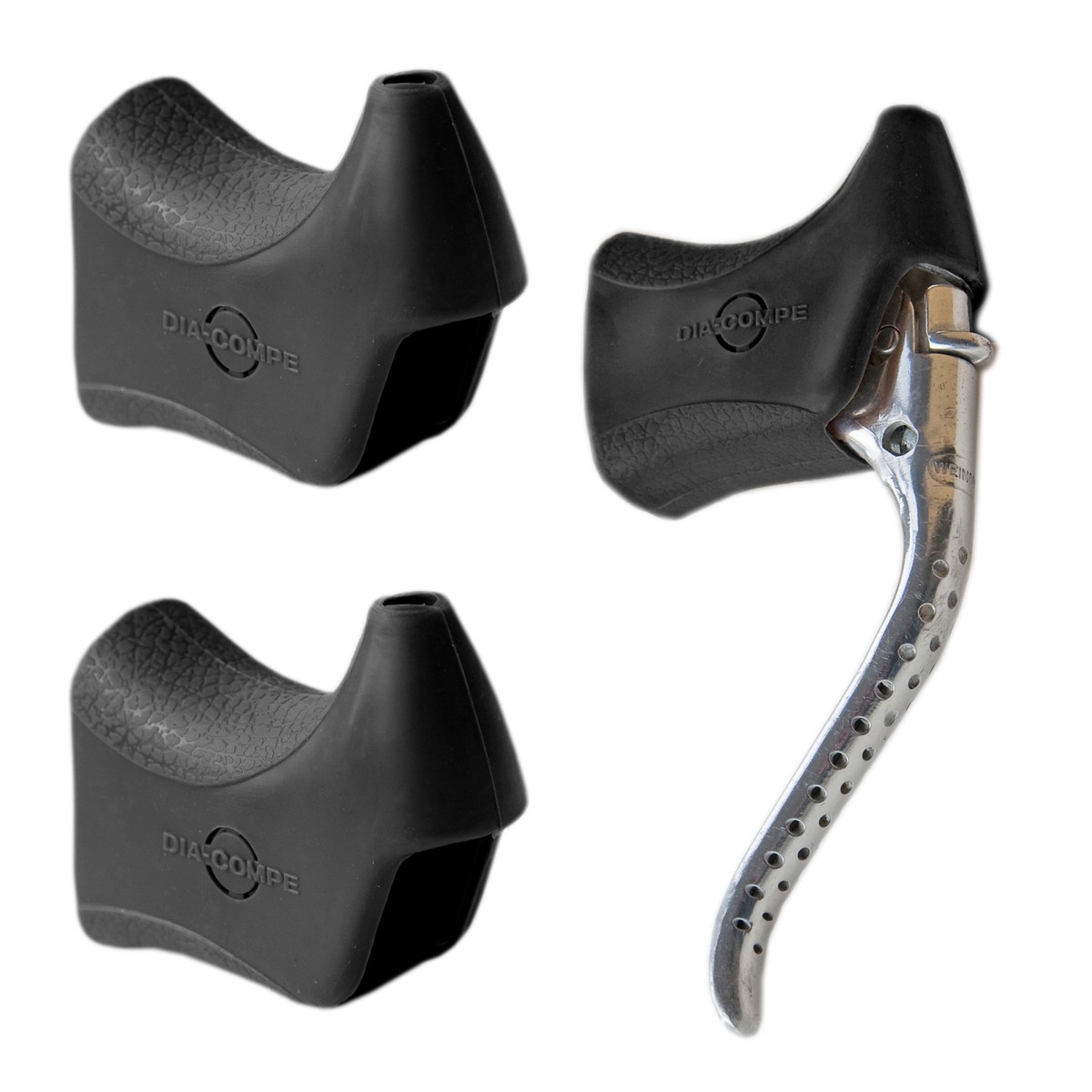 Black Non Aero Replacement Brake Hoods Fits Weinmann Shimano 600