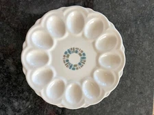 Vintage Canonsburg Temporama Deviled Egg Plate Platter Mid Century Atomic NICE!