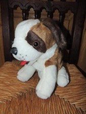 St. Bernard Dog Plush Stuffed Hand Puppet 11" Tall CLEAN EXCELLENT