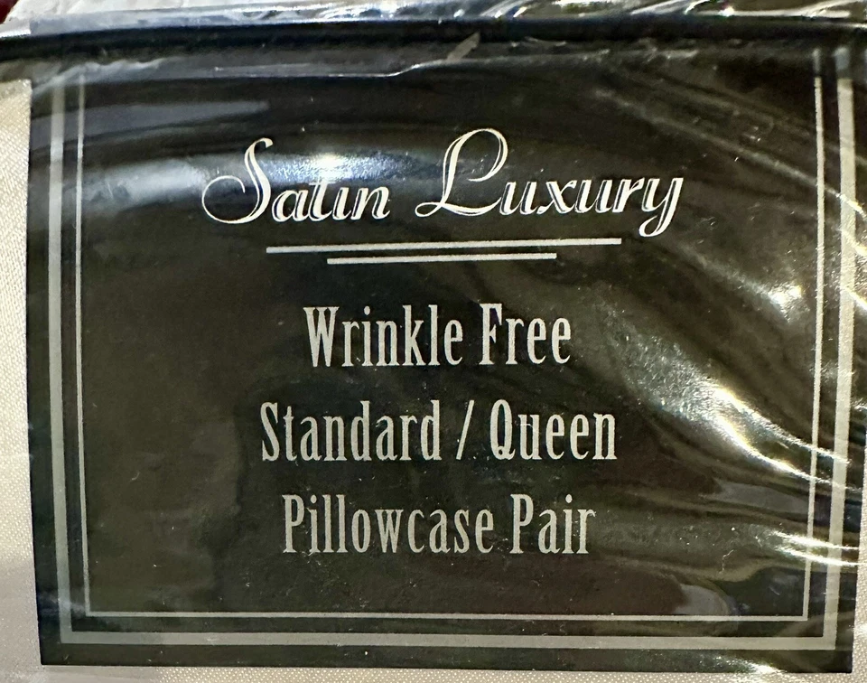 NEW IN PACKAGE QUEEN SATIN LUXURY PEACOCK WRINKLE FREE PILLOWCASES GEM COLORED - Image 2 of 4