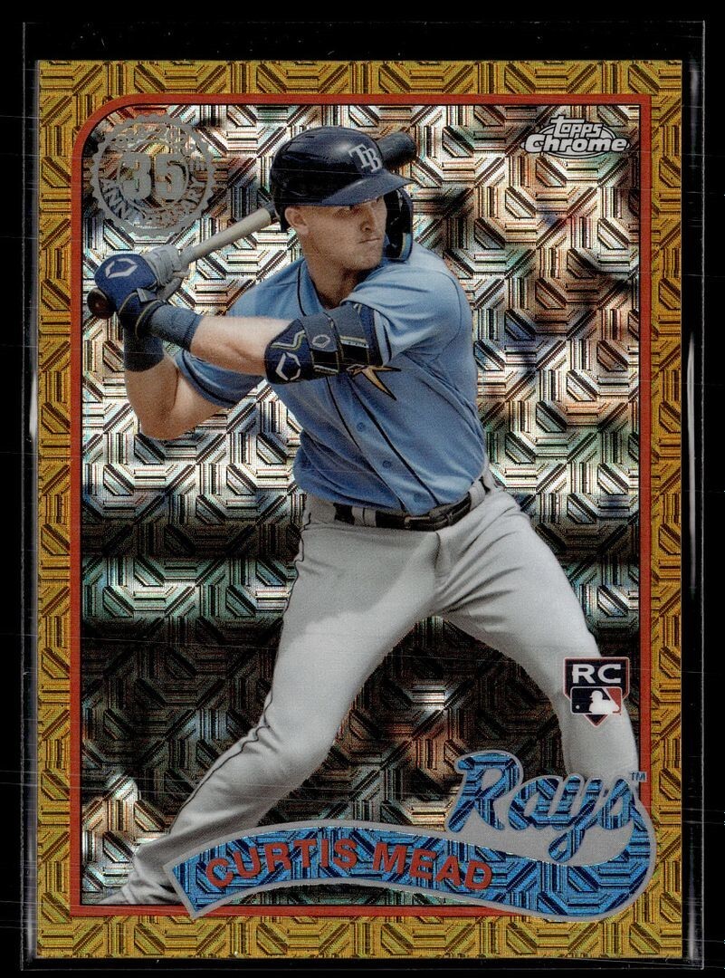 2024 TOPPS CHROME SILVER PACK GOLD ROOKIE 1/50 FIRST 1/1 CURTIS MEAD RAYS