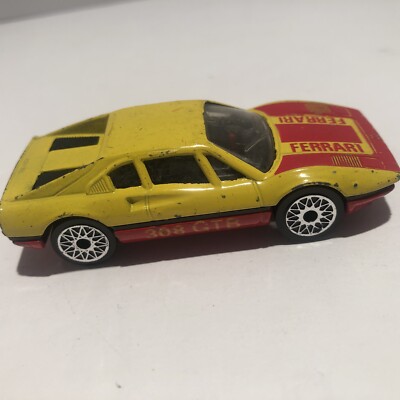 1981 Matchbox SF-11 Ferrari 308 GTB Sports Car #70 (1:55 Yellow