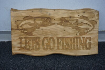 Let's Go Fishing wall Plaque (8499)