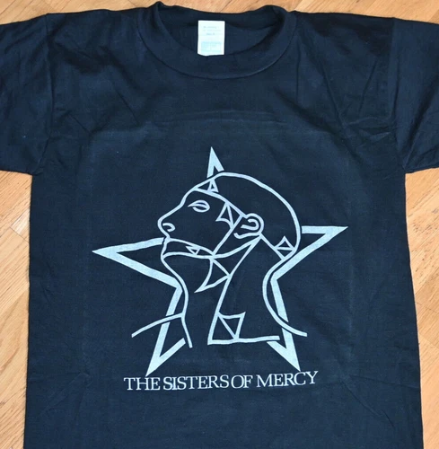 THE SISTERS of MERCY rare rock concert tour tee 1980s vintage concert t-shirt, vintage, size S, single stitch, B+ condition