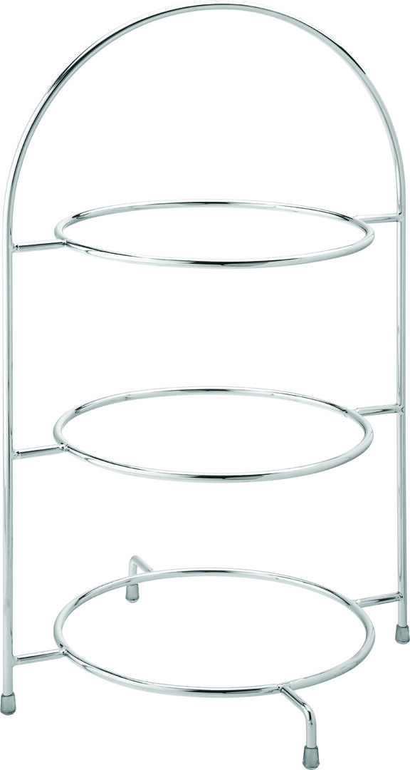 Utopia Chrome Three Tier Cake Stand 270mm - DY298 - Image 2