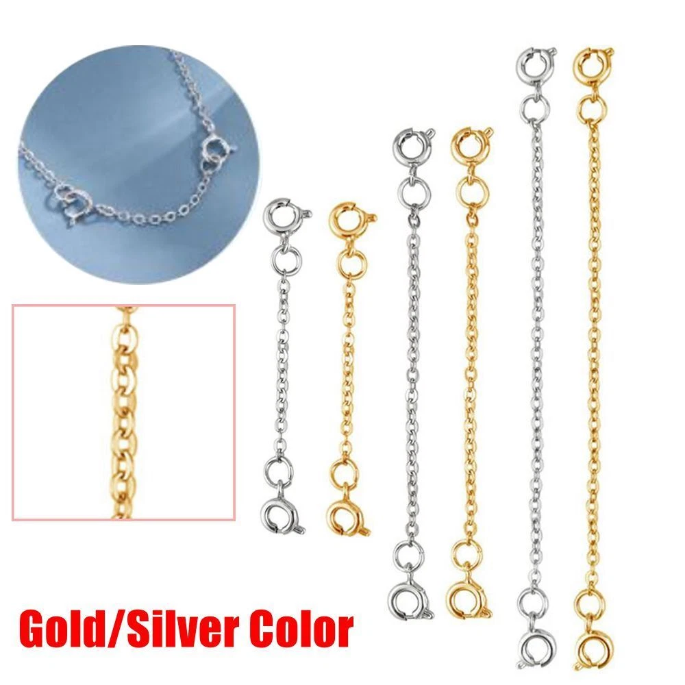 Necklace Extenders, Gold Silver Stainless Steel Chain Extenders