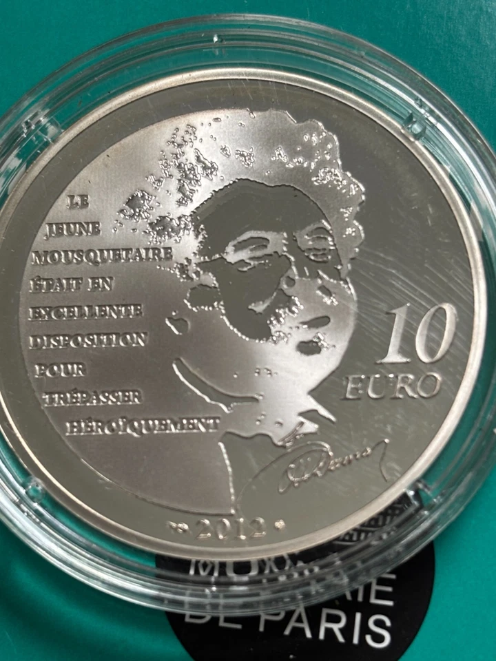 D`ARTAGNAN FRANCE MONNAIE DE PARIS WRITER   SILVER 10e 2012 Dumas - Image 3 of 4