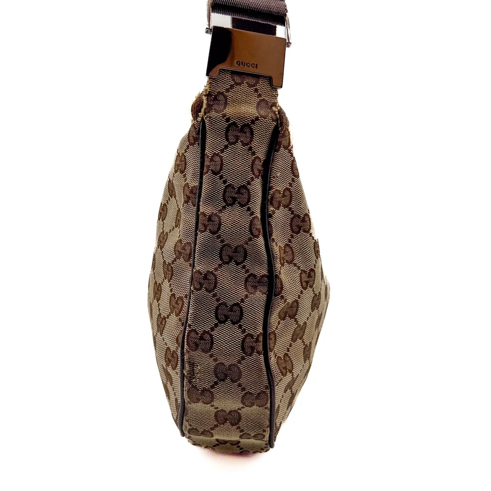 Gucci Canvas Leather GG Supreme Crossbody Shoulder Bag Brown 122790 Authentic - Image 4 of 4