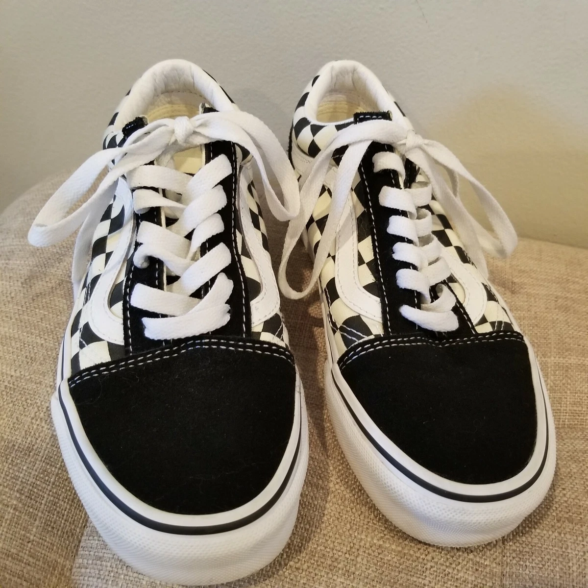 Vans Primary Check Old Skool Black & White Shoes