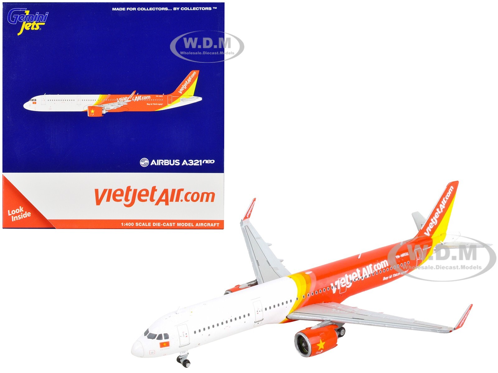 САМОЛЕТ AIRBUS A321NEO VIETJET AIR 1400 ИЗГОТОВЛЕННЫЙ НА ЗАКАЗ КОМПАНИЕЙ GEMINIJETS GJVJC1770 9890₽
